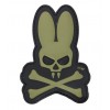 101 Inc. - Naszywka Skull Bunny - 3D PVC - Zielony OD