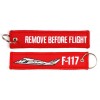 Brelok / Zawieszka do kluczy - REMOVE BEFORE FLIGHT - F-117 - Czerwony
