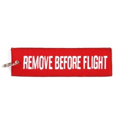 Brelok / Zawieszka do kluczy - REMOVE BEFORE FLIGHT - Large - Czerwony