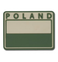 Helikon - Naszywka PVC - Flaga Polska - POLAND - Zielony / Tan