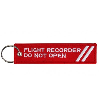 Brelok / Zawieszka do kluczy - Flight Recorder Do Not Open - Czerwony