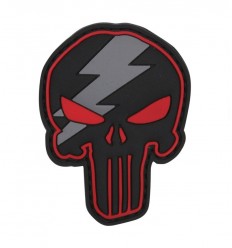 101 Inc. - Naszywka Punisher Thunder - 3D PVC - Czerwony