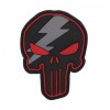 101 Inc. - Naszywka Punisher Thunder - 3D PVC - Czerwony