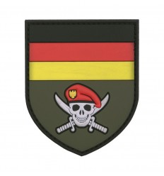 101 Inc. - Naszywka German Commando Skull - 3D PVC - Kolor