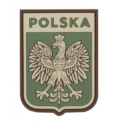 101 Inc. - Naszywka Polska Godło /wer. pilota - 3D PVC - Zielony