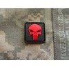101 Inc. - Naszywka Punisher Micro Patch - 3D PVC - Red
