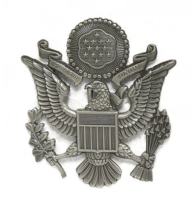 Odznaka - US Air Force Hat Insygnia - Odznaka na czapkę - Srebrna