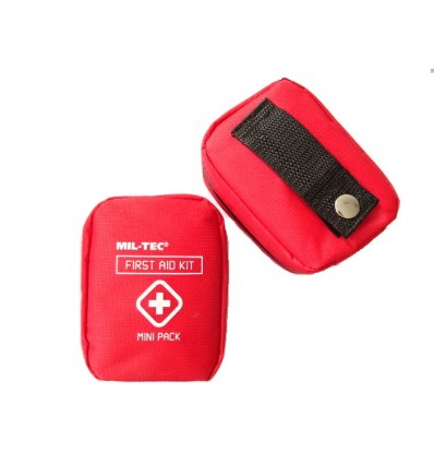 Mil-Tec - Apteczka z wyposażeniem - First Aid Kit - Mała - Etui na pas - Czerwona - 16025810