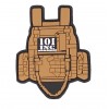 101 Inc. - Naszywka Tactical Vest - 3D PVC - Brązowy
