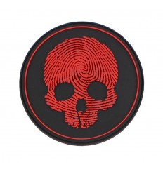 101 inc. - Naszywka Fingerprint Skull - 3D PVC - Czerwony