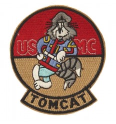 101 Inc. - Naszywka TOMCAT USMC Marine Corps - Wyszywana