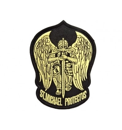 Mtac - Naszywka ST. MICHAEL PROTECT US - Gold