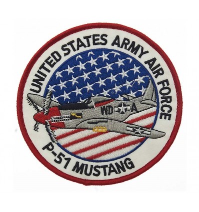101 inc. - Naszywka P-51 MUSTANG - UNITED STATES ARMY AIR FORCE/ wersja LARGE