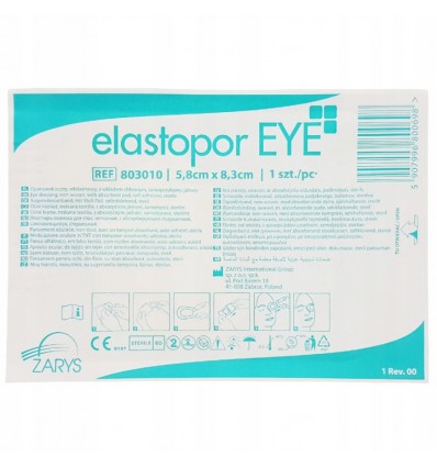 Zarys - Opatrunek oczny włókninowy - Elastopor EYE - 5,8 x 8,3cm
