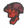 101 Inc. - Naszywka Night vision skull - Czerwony - 3D PVC