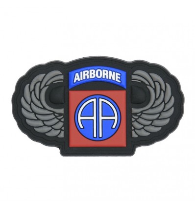 101 Inc. - Naszywka 82nd Airborne silver wings - 3D PVC
