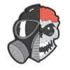 101 inc. - Naszywka Skull with brains and gasmask - 3D PVC
