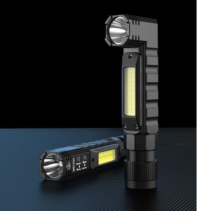 SUPERFIRE - Latarka kątowa / czołowa / tradycyjna - ładowalna USB LED G19 - 500 Lum