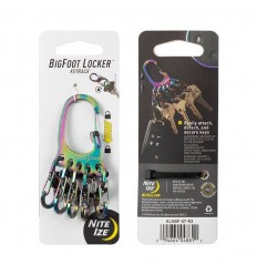 Nite Ize - Brelok do kluczy z karabińczykami BigFoot Locker™ KeyRack™ - Spectrum - KLKBF-07-R3