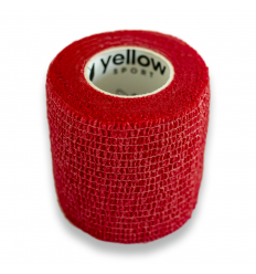 yellowBAND - Bandaż kohezyjny 5cm x 4,5metra - Czerwony