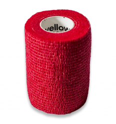 yellowBAND - Bandaż kohezyjny 7,5cm x 4,5metra - Samoprzylepny -  Czerwony