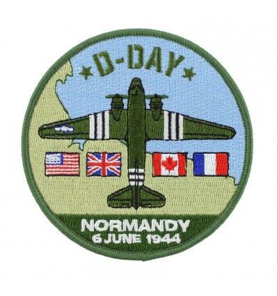 101 Inc. - Naszywka D-Day C-47 NORMANDY - Wyszywana - Termoprzylepna