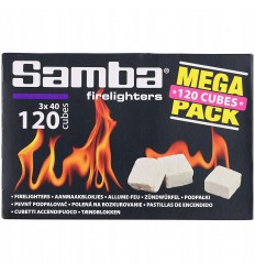 Samba - Podpałka / Rozpałka biała - MEGA PACK - 120 Kostek