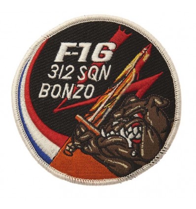 101 Inc. - Naszywka F-16 312 Squadron BONZO - Wyszywana - Termoprzylepna