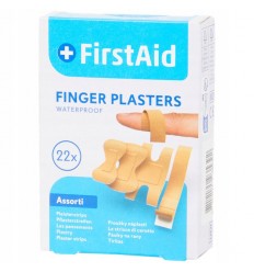 FirstAid - Plastry z opatrunkiem na palce - FInger Plasters - 22 sztuki - różne rozmiary