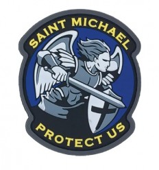 Naszywka SAINT MICHAEL PROTECT US - 3D PVC - Rzep - Kolor